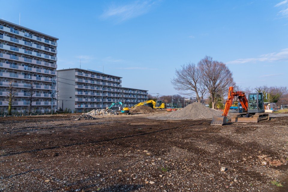造成地と構内通路 施工写真